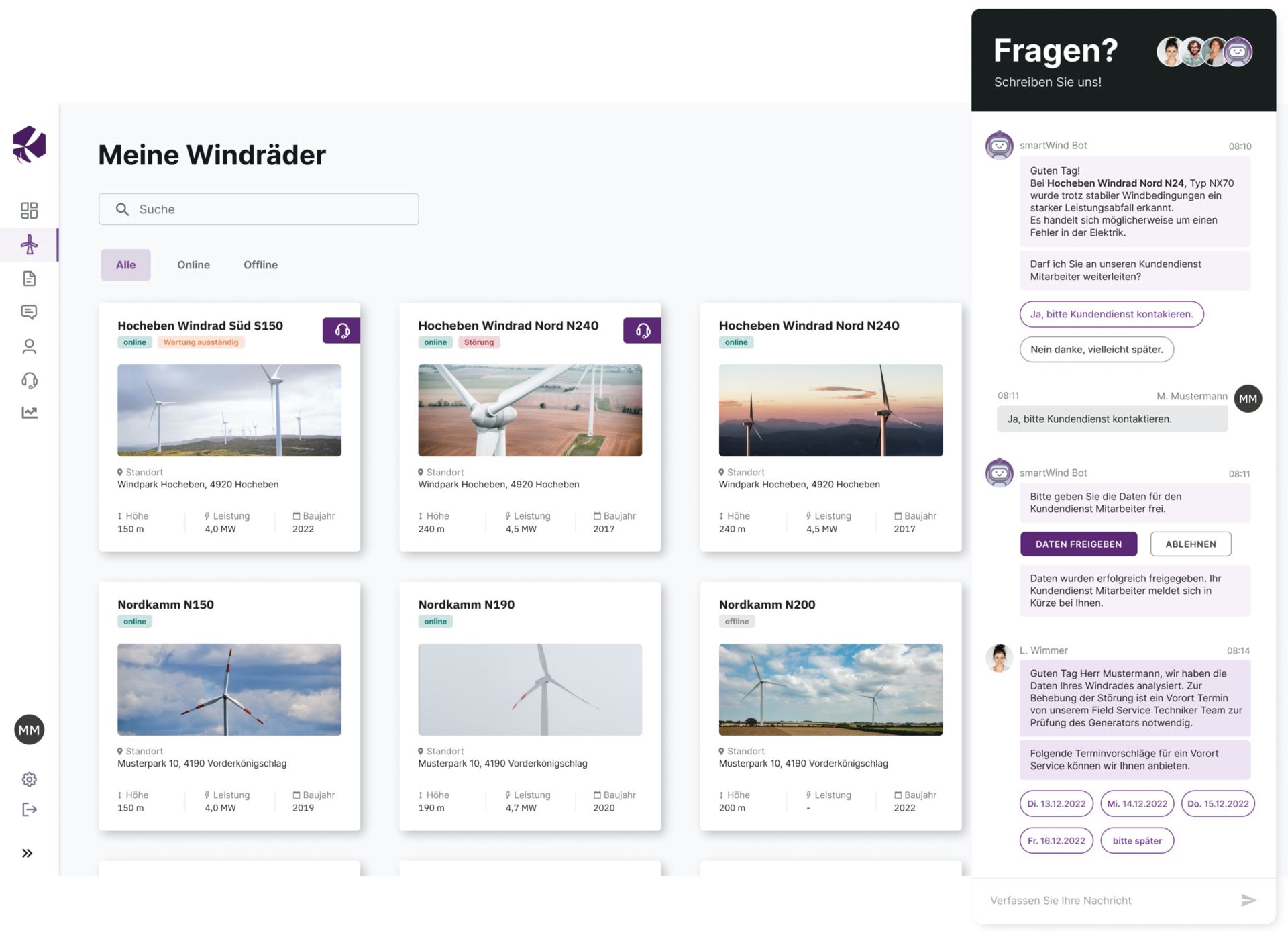 Screenshot of a computer showing the CANCOM Smart Products website.